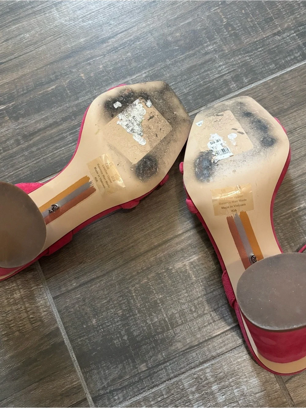 Sam Edelman Kia Fuchsia Block Heel Sandals